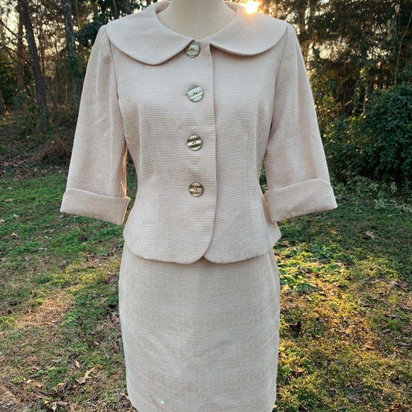 2PC Vintage Suit Skirt Set - Picture 2 of 11